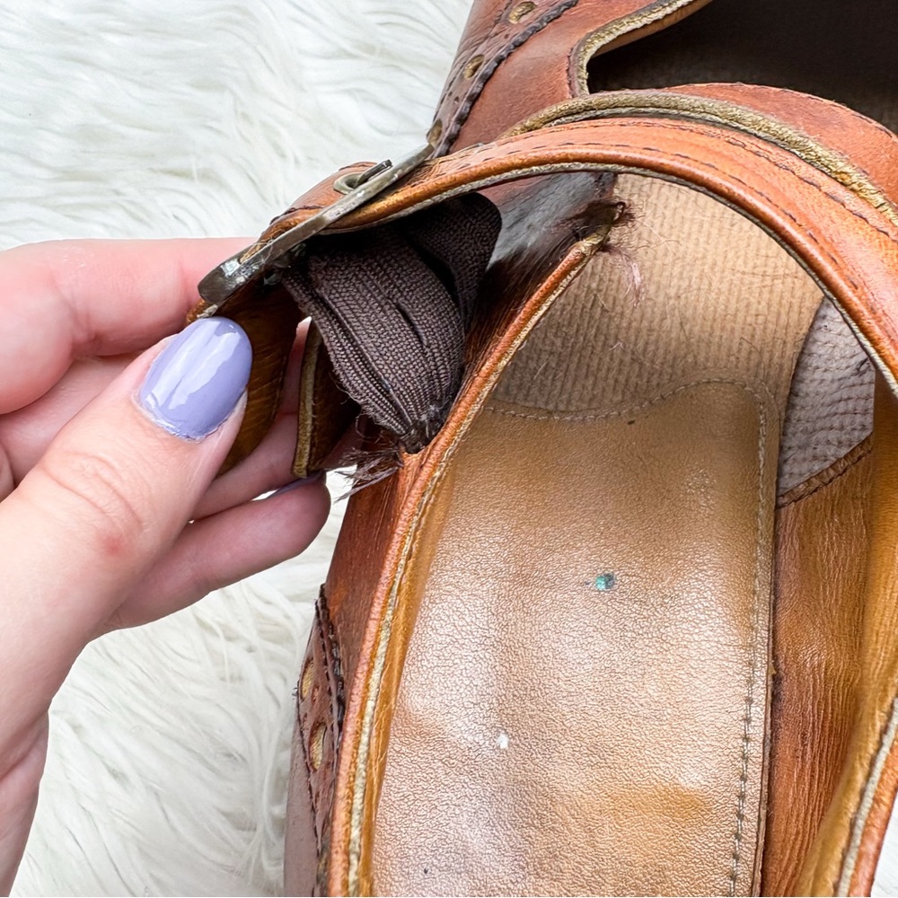 Dr. Martens Vintage Made in England Brogue Mary Jane Double Strap Leather Shoes - Picture 7 of 11